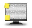 LCD display abstract binary code