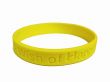 Yellow silicone wristband