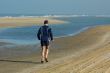 running along the beach