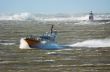 pilot boat in a storm