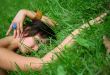 Girl in a grass