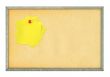 corkboard and adhesive notes