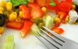 Greek salad and fork