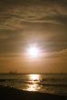 romantic sunset at the bay