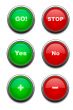 Red and green web aqua buttons