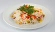 Rice with vegetables.