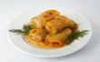 Meat stuffed cabbage leaves.