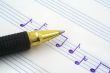 hand written music note
