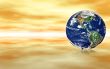 globe in abstract space