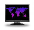 Lcd with world map