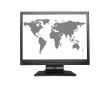 World map in wide LCD screen