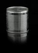 food tin can on black