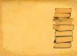 antique books on retro background