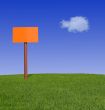 sign post in the meadow