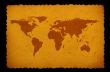 old stained world map