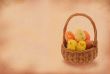 easter basket with retro copy space