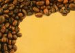 coffee frame on yellowed paper