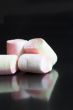 Marshmallow on black background