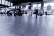 people traveling at the airport