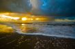 Beautiful sunset on the beach