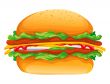 hamburger rasterized vector illustration