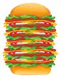 hamburger big rasterized vector illustration