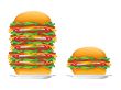 hamburgers rasterized vector illustration