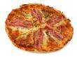 pizza on white