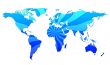 world map with burst