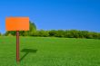 orange sign post
