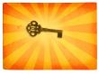 retro background and key motive
