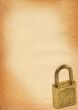 old paper with padlock