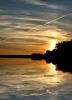 summer sunset by a lake