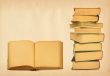 antique books on grunge background