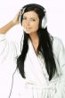 Beauty with headphones