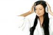 Beauty with headphones