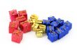 multicolored gifts on white