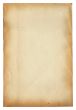 old paper page on white