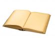open old blank book on white #3