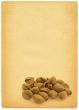 pistachios against retro background