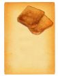 sheet of old paper with toast bread motif