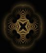 Golden filigree spiral cross
