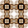 Brown medallion wallpaper
