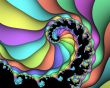 Pastel rainbow spiral