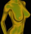 3d rendered Goldfinger`s girl