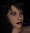 brunette with dramatic makeup