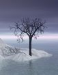 3d Scandinavian winter twilight