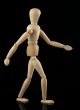 walking wooden figure