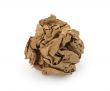 close-up of brown crumpled paper ball