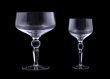 glasses isolated on deep black baclkground
